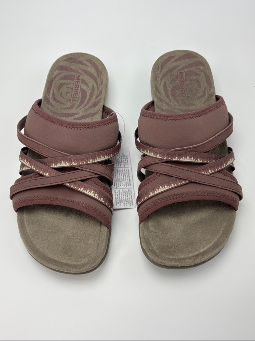 Merrell Women’s Terran  Marron Cross-Strap Slide Sandal - size 10 NWT